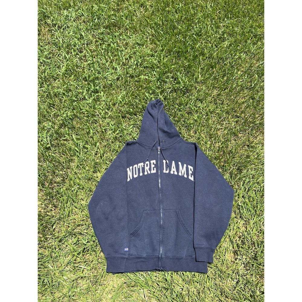 Jansport Notre Dame Zip up Hoodie Mens Medium Long Sleeve Pullover